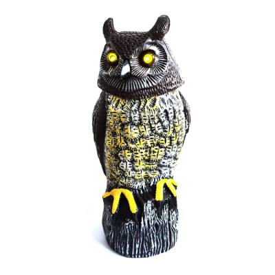 China Art Decor Solar Owls to scare birds turning their heads with noise for sale