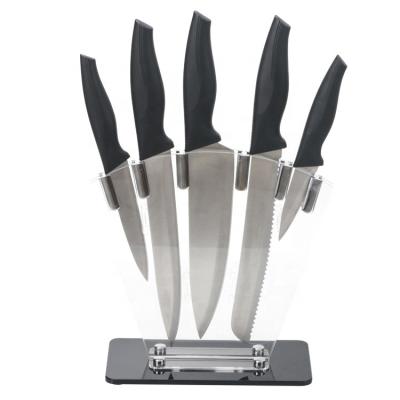 China Sustainable Five-piece Kitchen Knife Set With Plastic Handle for sale