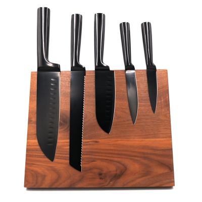 China Sustainable kitchen knife set with hollow handle that can stand on the platform for sale