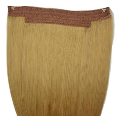 China Natural High End Atmosphere Human Wave Cheap Natural Hair Extension With Fishing Line for sale