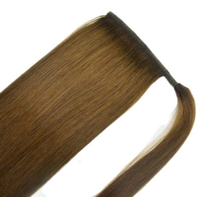 China Custom Flexible Human Hair Ponytail Extension Holder 100% Natural Color Latest Wave Design for sale