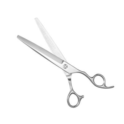 China Stocked SUS440C Pet Scissors Dog Shears For Pet Hair Cleaning Scissors Upside Down Thinner Thinning Scissors for sale