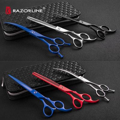 China Sustainable Scissors Dog Colored Choice Economic Pet Scissors Dog Hair Cleaning Tools OEM Factory Home Use Grooming Shears for sale