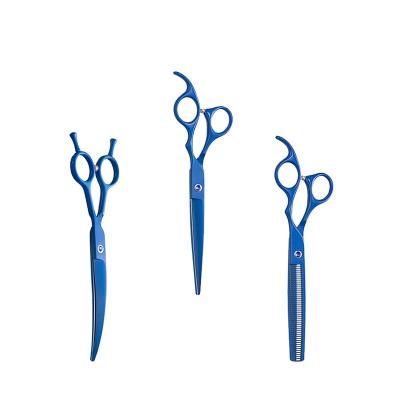 China Viable Home Use Pet Grooming Scissors Set Economy Dog Grooming Shears Set Stainless Steel Pet Hair Grooming Scissors for sale