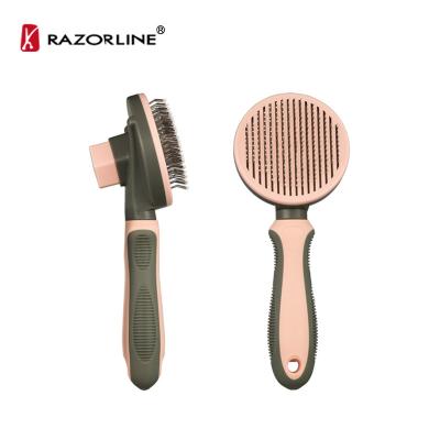 China Sustainable Razorline Pet Hair Brush NPF001 Combs hair smoothly automatic hair removal convenient pet grooming for sale