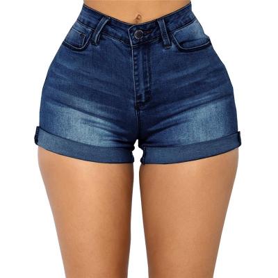 China fashion luxury shorts female blue Paris Anti-wrinkle denim clothes women jeans shorts private label women shorts for sale