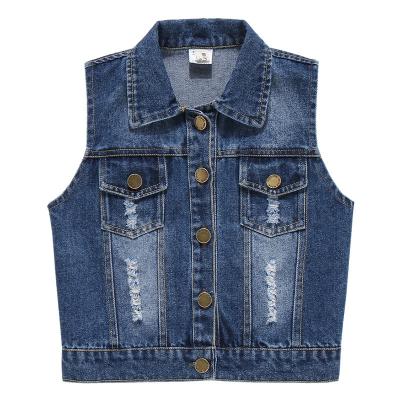 China 2020 Anti-wrinkle fashion kids blue jeans jackets denim clothes for boys girls for sale