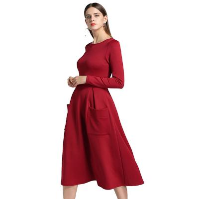 China High quality anti-static women dresses maxi dress 2021 long sleeves chiffon dress clothing china vintage sexy female factory wholesale for sale