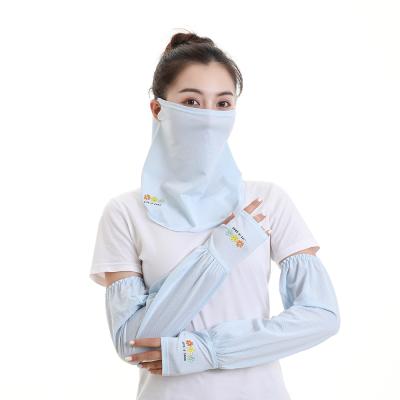 China Outdoor Activities Variety Bandana Scarf Hot Selling Recycling Ear-hanging Summer Sports Face Towel Sunscreen Ice Silk Scarf Set for sale