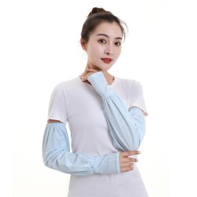 China Wholesale Breathable Sports Outdoor Color Sunscreen Fashion Unisex Ice Climbing Silk Arm Sleeves Long For Unisex for sale