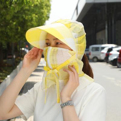 China Wholesale Summer Verified & Sun-shading Female Face-covering Cycling Cap Outdoor Sun Hat With Neck Protection for sale