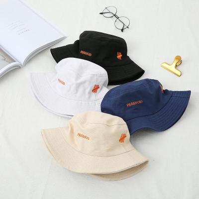 China Striped couple Korean unisex fashionable designer wild hip-hop personality street version summer wide Eaves fisherman Bucket Hat for sale