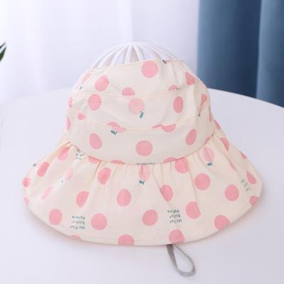 China 1-2 Years Old Cute Super Cute Striped Hat Spring and Autumn Wave Dot Baby Empty Sun Hats Boys and Girls Sun Hats for sale