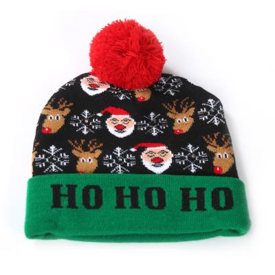 China Newly Christmas 2021 Cute Embroidery Custom High Quality Winter Hat Wool Hat For Kids for sale