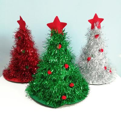 China 2021 Green Chirstmas Decor Decoration Supplies Tree Dress Up Hats Sublimation Christmas Hat for sale