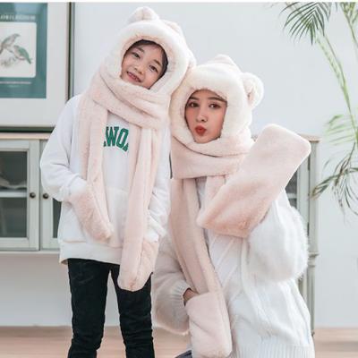 China Fashion\Newest Soft Cute Comfortable\Durable Girls Scarf Gl Oval Hat Fits Winter Mother and Kids Hats Gl Oval Scarf Sets for sale