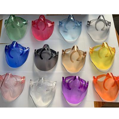 China New Design Fashion Color Party Use+office+travel Face Mask Lip Anti-fog Face Mask Home Hot Transparent Protective PC Face Mask for sale