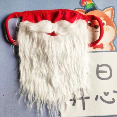 China New Design Home Use+office+travel 2021 Fashion Party Maskes Washable Cotton Santa Claus Face Cover Adult Christmas Face Maskes With Mustache for sale