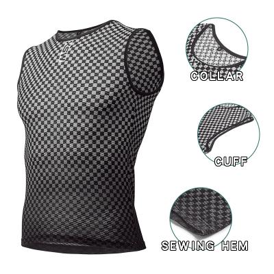 China Mesh Fabric Basic Design Vest Sleeveless Shirt Base Layer Road Cycling Tank Top Cycling Wear Breathable Vest for sale