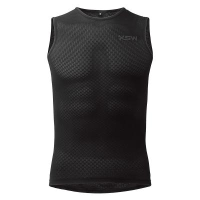 China Mesh Fabric Mens Base Layer Breathable Underwear Cycling Sleeveless Vest for sale