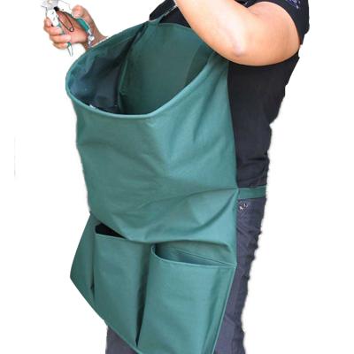 China Eco-Friendly Collections Garden Apron With Deep Pocket Fold Out Storage Pocket for sale