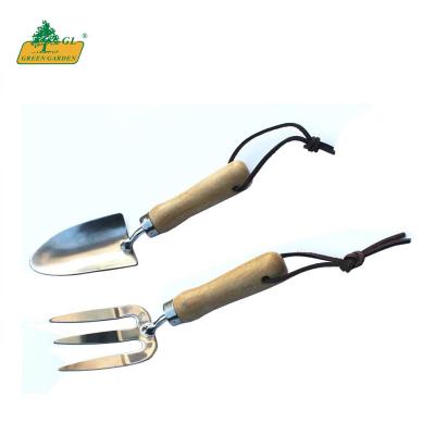 China Durable High Quality Wooden Handle Stainless Steel Garden Weeder Fork Garden Gifts Garden Tool Kit Tool Box for sale