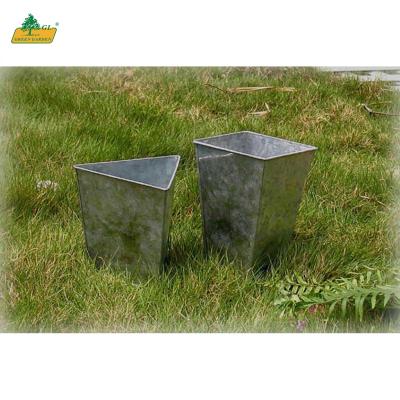 China Good Design Galvanized Outdoor Planter Pot Galvanized Flower Pots Flower Pots Planter By Cheap Price for sale