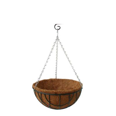 China New-design round hanging flower basket pot cocoa basket hanging pots for sale