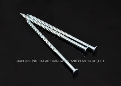 China Construction Galvanized Twisted Nails 3”X BWG9 Twisted Shank Nails Sharp Point for sale