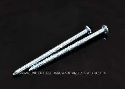 China 1 - 1 / 2”Electro Galvanized Ring Shank Nails Flat Head Needle Point Corrosion Resistance for sale