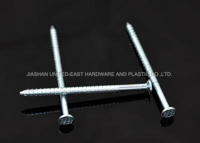 China High Grasping Force Diamond Point Round Head Nails , 3” Ring Shank Galvanized Nails for sale