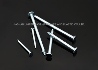 China Rust Proof Steel Concrete Nails , 2.5” X 3.8MM Galvanized Concrete Nails Plain Shank for sale