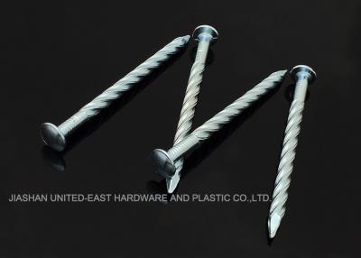 China Needle Point Electro Galvanized Twisted Nails 4” X BWG7 Twisted Shank Nails Resist Corrosion for sale