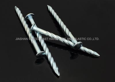 China 6”X BWG5 Galvanized Twisted Nails Screw Shank Zinc Plated Round Head Nails Hardened for sale