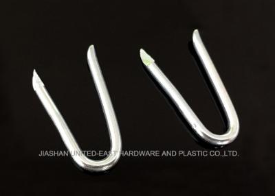 China Q195 / Q235 Low Carbon Steel U Shaped Nails Fasteners For Securing Wire for sale