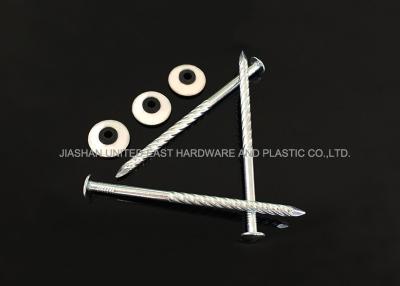 China Zinc Plated Gasket Combined Metal Roofing Nails Twisted Shank Rubber Washer For Asphalt for sale