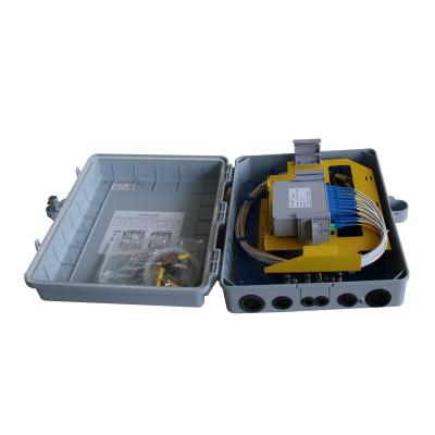 China Outdoor FTTH FTTB FTTX Network 16 Core FTTH Fiber Optic Plastic Distribution Box for sale