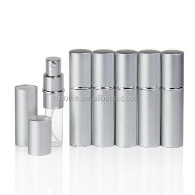 China Cosmetic Silver Metallic Perfume Atomizer Spray 10 Ml For Purse Or Travel Refillable for sale