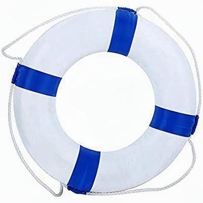 China New Design HDPE Pool Rescue Accessories Blue Float Plastic Life Buoy for sale