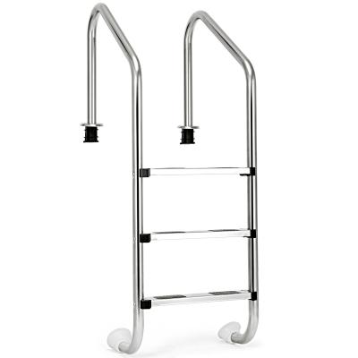 China Thickening Stainless Steel Swimming Pool Ladder Swimming Pool Accessories Hot Selling Anti-Slip And Railing For Safety for sale