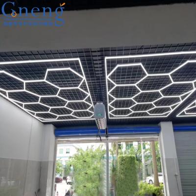 China ZT1088 Hot Selling Car Workshop Garage Lamp Can Be Customized Size Car Workshop Work Hexagonal Led Light Detailing for sale