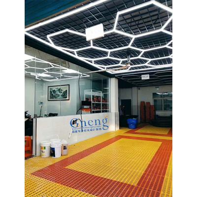 China DIY Assembling Linear Lights Suppliers Wholesale Hexagon Led Modular Ceiling Light Easy Installation Honeycomb Wall Light Hexagon for sale