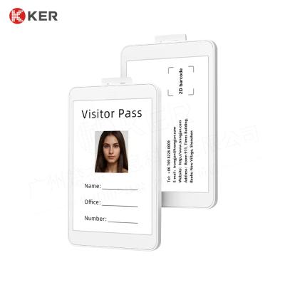 China NFC 3,7 polegadas tinta reutilizável cartão de trabalho de trabalho crachá bateria crachá de identificação gratuito Epaper Wireless crachá de nome à venda