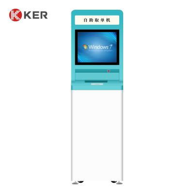 China Self Printing KER 19 Inch Hospital Self Service Kiosk for sale