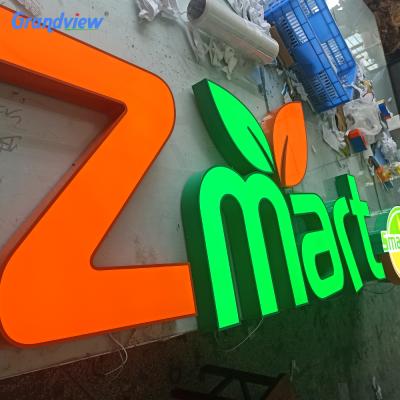 China Outdoor And Indoor Outdoor Use Store Signs Channel Letter Advertising Front Sign for sale