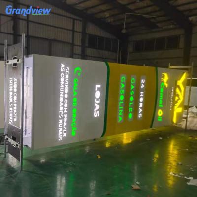 China View Room Advertising Props Dual Sides LED Display Aluminum Frame POS Pylon Price Sign for sale