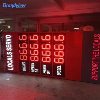 China Sight Room Gas Station Standing LED Pylon Sign 3d Logo Gas Station Price Board for sale