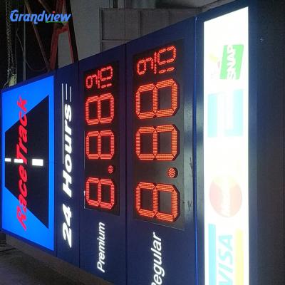 China Led Gas Price Screen Wholesale Gas Station White Color 18