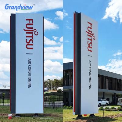 China Factory Wholesale Aluminum Alloy Customized Durable Finding Creative Letter Led Logo Signs Lamp Pylon Sign for sale