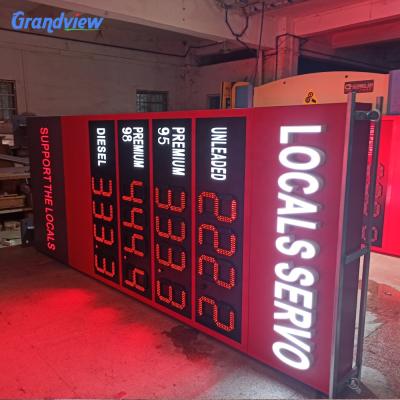 China Outdoor Advertising Outdoor Position Lighting Price Pylon Sign Gas Station Led Illuminated Canopy Fascia Digital Sign Board for sale